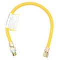 Thrifco 4408993 1/2 Inch OD X 3/8 Inch ID - 1/2 Inch MIP x 1/2 Inch FIP 60 Inch Long Yellow Epoxy Coated Stainless Steel Flexible Gas Connectors with EFV (Gastop)