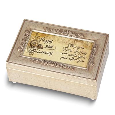 Curata Happy 50th Anniversary Ivory Resin Music Box: You Light Up My Life