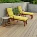 72" x 22" Yellow Solid Outdoor Chaise Lounge Cushion with Ties and Loop - 72'' L x 22'' W x 3.5'' H