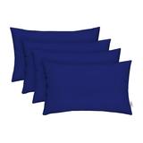 RSH DÃ©cor Indoor Outdoor Set of 4 Pillows Made with Sunbrella Fabric 26 x 16 Canvas True Blue