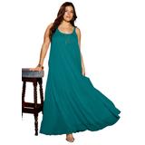 Plus Size Women's Swing Maxi Dress by June+Vie in Tropical Teal (Size 18/20)