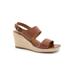 Wide Width Women's Hartley Sandal by SoftWalk in Brown (Size 9 W)