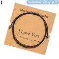 I Love You Morse Code Bracelet Morris Jewelry For Women F9A2 Men Gift O1B2