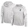 Men's Colosseum Gray/Realtree Camo Notre Dame Fighting Irish Gulf Stream Raglan Long Sleeve Hooded T-Shirt