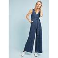 Anthropologie Pants & Jumpsuits | Anthropologie Pilcro Letterpress Lydia Denim Scalloped Wide Leg Jumpsuit Size 8 | Color: Blue | Size: 8