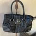 Coach Bags | Coach, Large Leather Satchel In Excellent Condition! | Color: Black/Silver | Size: Os