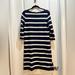 Ralph Lauren Dresses | Lauren Ralph Lauren Knit Dress Boatneck Striped Medium Tie On 3/4 Sleeves. | Color: Black/White | Size: M