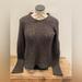 Free People Sweaters | Free People Brown/Gray Knit Eyelet Long Sleeve Sweater | Color: Brown/Gray | Size: S