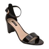 Nine West Shoes | Nine West Footwear Womens Pruce Heeled Sandal, Black/ Black, Size 9.5 | Color: Black | Size: 9.5