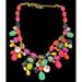 J. Crew Jewelry | J. Crew Necklace Eye Candy Crystal Rhinestone Multicolor Bib Statement | Color: Gold | Size: Os