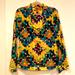 Tory Burch Tops | Excellent Condition. Tory Burch Patterned Top With Bell Sleeves | Color: Black/Yellow | Size: 8