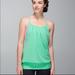 Lululemon Athletica Tops | Lululemon No Limits Workout Tank W Built-In Bra Teal & Pink Size 4 Has Flaw | Color: Green/Pink | Size: 4