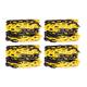 4 Pcs 25 Meter Plastic Chain Safety Barrier with 8MM Thickness - Yellow and Black | Plastic Chain Link Roll for Crowd Control | Safety Chain for Construction Road Safety Caution Sign Parking Chain (4)