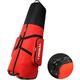 TYRONAL Golf Travel Bag - Padded Golf Club Travel Bag with Wheels,600D Polyester Oxford Wear-Resistant Golf Travel Case for Airlines, Lockable Zipper Universal Size. (Red)