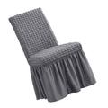 Wildon Home® Box Cushion Dining Chair Slipcover, Polyester in Gray | 23 H x 18 W x 17 D in | Wayfair F28CE8BFB3A54EB595606900D59C5DB6