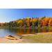 Millwood Pines Autumn Forest Reflected in Water by Roman Barisev - Wrapped Canvas Photograph Canvas | 8 H x 12 W x 1.25 D in | Wayfair