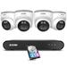 ZOSI 8CH 4MP PoE Security Camera System w/ Outdoor Cameras, AI Human Detection, One-Way Audio, 2TB HDD in White | 13 H x 11 W x 8 D in | Wayfair