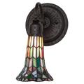 Meyda Lighting Stained Glass Pond Lily 10 Inch Tall Outdoor Wall Light - 260490