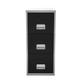 Pierre Henry A4 3 Drawer Maxi Filing Cabinet, Silver/Black