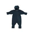 Sterntaler Baby Jungen Overall Baby Melange Overall - Overall Baby - aus Microfleece mit Stickerei und Reißverschluss - marine, 56