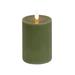 HGTV Home Collection Georgetown 9 in Real Motion Flameless Candle With Remote, Green LED - 9 in