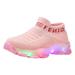 wofedyo baby essentials sport shoes girls boys children baby run casual socks letter led sneakers luminous mesh baby shoes baby socks