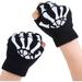 wofedyo baby essentials 1 pair kids skeleton warm glow in the dark fingerless knitted gloves mitten
