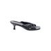 Donald J Pliner Mule/Clog: Slide Kitten Heel Classic Black Solid Shoes - Women's Size 5 1/2 - Open Toe