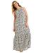 Plus Size Women's Cutout Neckline Maxi Dress by June+Vie in Ivory Abstract Spots (Size 26/28)