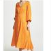 Free People Dresses | Fp Later Days Midi Dress Size 2 | Color: Gold/Orange | Size: 2