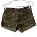 American Eagle Outfitters Shorts | American Eagle Button Fly Shorts Camo Stretch Women’s Size 2 | Color: Brown/Green | Size: 2
