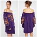 Free People Dresses | Free People Fleur Du Jour Mini Purple Dress. Sz S/P | Color: Purple/Tan | Size: S/P
