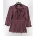 J. Crew Tops | J Crew Tunic Top Polka Dot Pullover Peasant Preppy Ruffle Blouse | Color: Purple | Size: 6