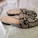 J. Crew Shoes | J Crew Snakeskin Embossed Flat Mules Nib Size 6 Gorgeous | Color: Black/Cream | Size: 6