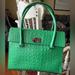 Kate Spade Bags | Kate Spade Kelly Green Croc Embossed Handbag | Color: Green | Size: 13 1/2 L X 4 W X 10 H