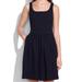 Madewell Dresses | Madewell Swiss Polka Dot Sleeveless Fit And Flare Square Neck Mini Dress - Xs | Color: Black | Size: Xs