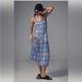 Anthropologie Dresses | Anthropologie Dhruv Kapoor Plaid Mash Midi Dress Size L | Color: Blue | Size: L