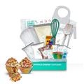 TOVLA JR. Real Food Baking Kit for Kids with Pre-Measured Ingredients, Kitchen Tools, Apron, Hat - Fun DIY Kids Cooking Activity Gift Idea - Safe Baking Kits for Boys and Girls… (Cupcakes)