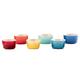 Le-Creuset Stoneware Stackable Ramekins 3 1/2 OZ, Set of 6 (Rainbow)