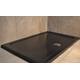 Diamond Low Profile 35mm Rectangle Central Waste Stone Resin Black Matt Shower Tray Various Sizes Inc FREE Shower Waste (1200x800)