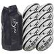 Gilbert 10 x GTR4000 Training Rugby Balls with a Lusum Breathable Ball Bag (3, Black)