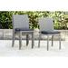 Lark Manor™ Alyisa Wicker Patio Dining Side Chair Metal/Sling in Gray | 35 H x 22 W x 18 D in | Wayfair B160405BCBA14B61997566024CCA8546