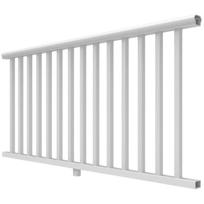 RDI Titan Pro Rail Vinyl Railing Kits 8 Foot x 42 Inch - Level with 1-1/4 Inch Square Balusters - White