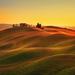 Gracie Oaks Tuscany, Sunset Rural Landscape. Rolling Hills, Countryside Farm - Wrapped Canvas Photograph Canvas | 12 H x 12 W x 1.25 D in | Wayfair