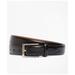 Brooks Brothers Men's Silver Buckle Leather Dress Belt | Black | Size 34