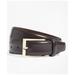 Brooks Brothers Men's Gold Buckle Leather Dress Belt | Burgundy | Size 36