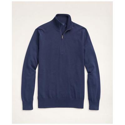 Brooks Brothers Men's Big & Tall Supima Cotton Half-Zip Sweater | Navy | Size 2X Tall