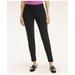 Brooks Brothers Women's Side-Zip Stretch Cotton Pant | Black | Size 10