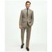 Brooks Brothers Men's Regent Fit Wool Micro Houndstooth 1818 Suit | Beige | Size 42 Long