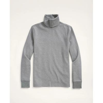Brooks Brothers Men's Stretch Supima Cotton Turtleneck Shirt | Grey Heather | Size Large